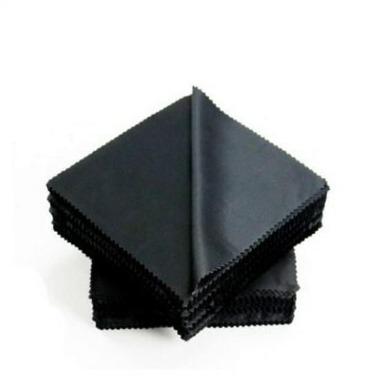 

Чистящая салфетка для очков чистого черного цвета для солнцезащитных очков и линз 13x13cm чёрный