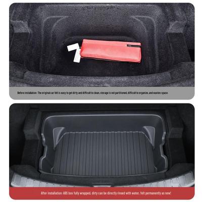 Compatible with Refreshed Tesla Model Y Trunk Storage Box, Dual-Layer Storage Box, Item Organizer.