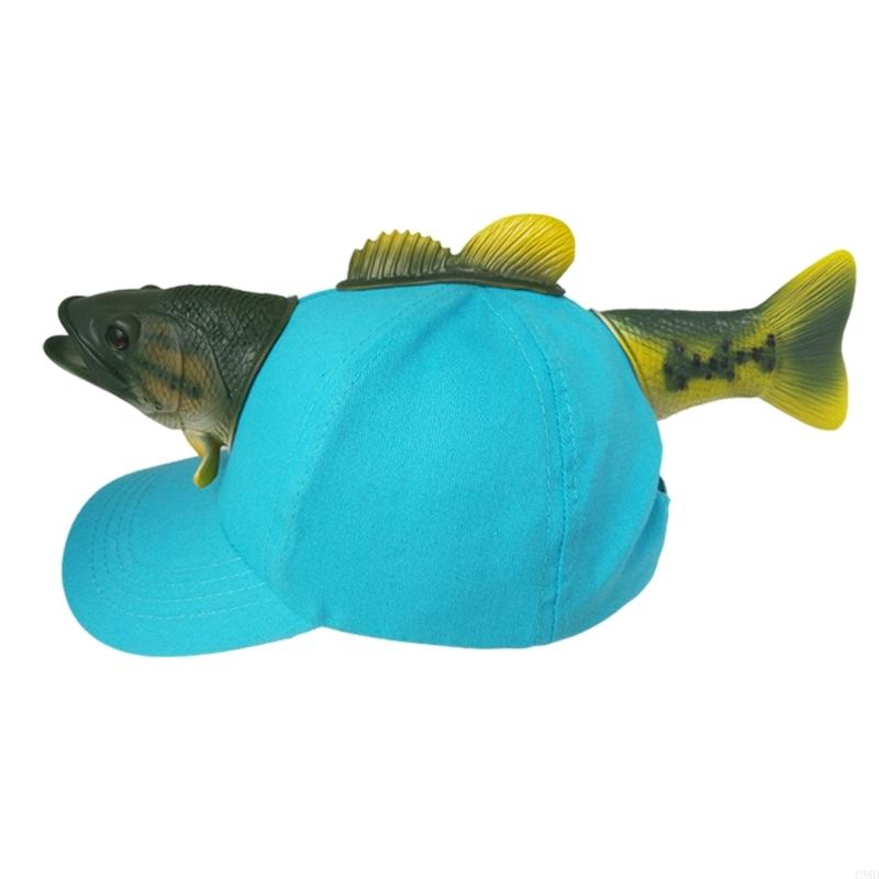 49MD 3D Fish Baseball Hat for Theme Party Cartoon Cotton Baseball Hat Party Supply