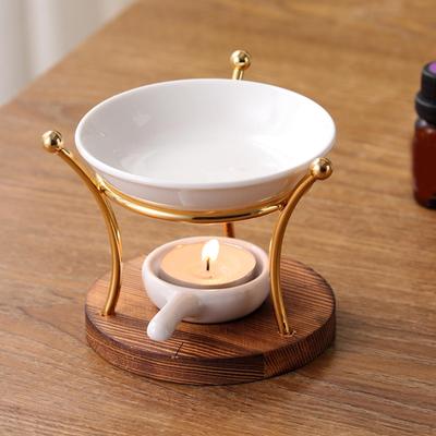Bougeoir en céramique pour bougie chauffe-plat en cire d'huile essentielle pour la maison