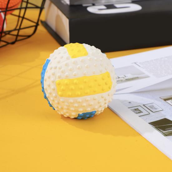 Dog Toys with Sound Latex Chew Balls Raised Texture Teeth Cleaning Flexible Balls Relieve Boredom And Anxiety Chew Toy