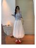 Women's White Bud Hepburn Midi Skirt - 2026 Spring/Summer Collection