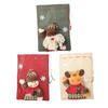 New Year Christmas Decorations for Home Linen Drawstring Gift Bag Large Candy Christmas Bags Holiday Cartoon Apple Bag
