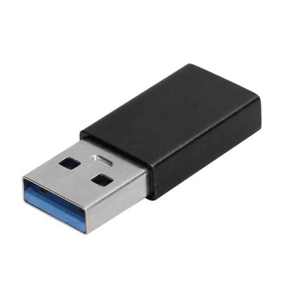 Adaptador Convertidor Tipo C Hembra a USB 3.0 Macho Carga Rápida USB Accesorios para Computadora(Negro )