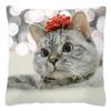 Veselé Vánoce Nora Kočka Povlak na polštář Tisková série Domov Čtvercový Kancelář Potah na polštář