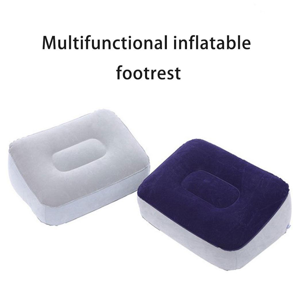 Inflatable Foot Rest Folding Air Pillow Car Travel Office Home Leg Up Pad Relaxing Foldable Footrest for Outdoor