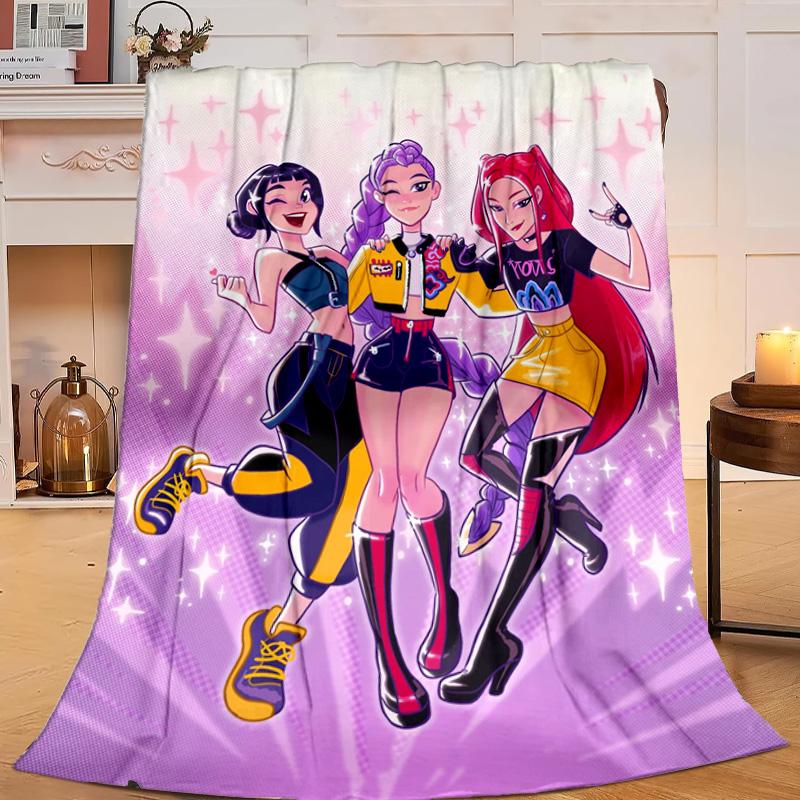1PC Superhero kpop Friends Adventure Flannel Blanket Gift, Suitable for Both Men And Women, Soft Ideal for Beds And Sofa, Birthday Or Christmas Gift