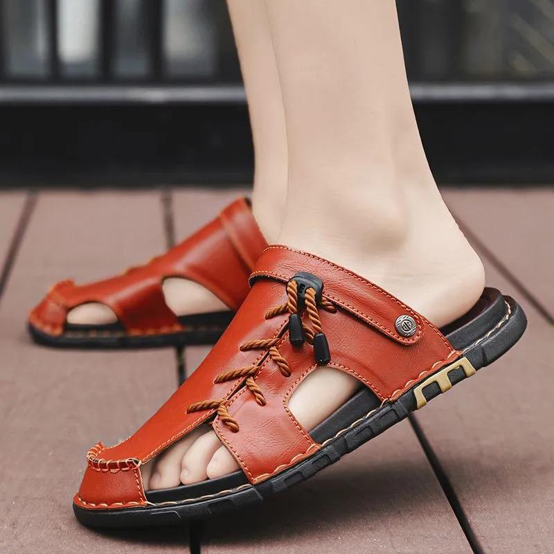 Sandals Men's Summer Large Size Soft-soled Non-slip Sandals and Slippers