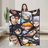 Ichigo Yoruichi Rukia Fleece Blankets Bleaches Anime Customized Throw Blanket for Sofa Bedding Lounge 200x150cm Plush Thin Quilt