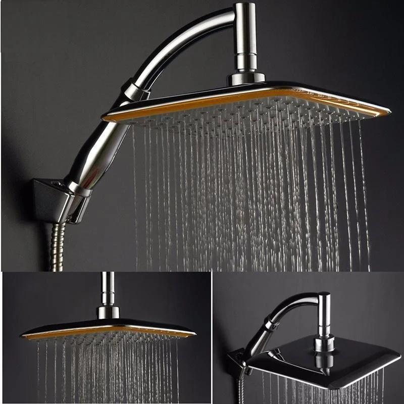 8inch Chrome Rainfall Shower Head Faut Extension with Shower Arm and Hose Kit