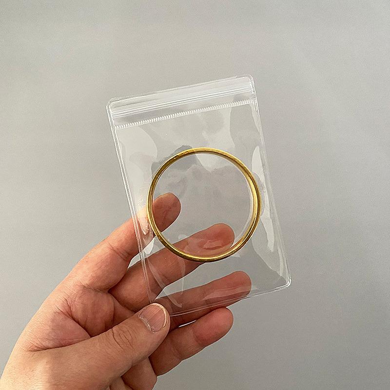 10/200Pcs Transparent PVC Jewelry Pouches Zip Storage Bag for Earring Necklace Jewelry Anti-Oxidation Display Packaging Bags