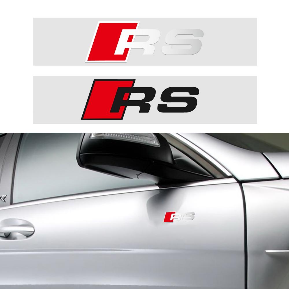 2PCS Car Body Trunk Window Logo Sticker Decal Decor Accessories For F2 Sline RS Quattro A4 A5 A6 TT A8 Q5 Q6 Q7 Q8 S A7 8P S3