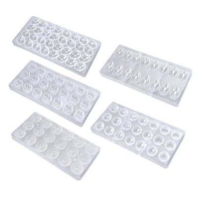 Easy Clean Polycarbonate Chocolate Mold Reusable Clear Confectionery Mould Durable Candy Mold Kitchen Supplis