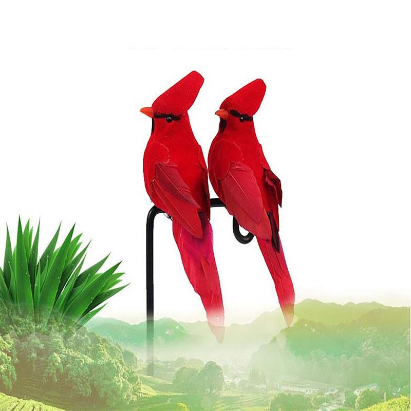 Creative Foam Feather Artificial Parrots Imitation Bird Model Garden Decoration