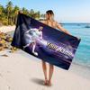 Cristiano Ronaldo Custom Beach Towel, Personalized Name Text Print, Football Logo Soft Quick‑Dry Towel Holiday Gift