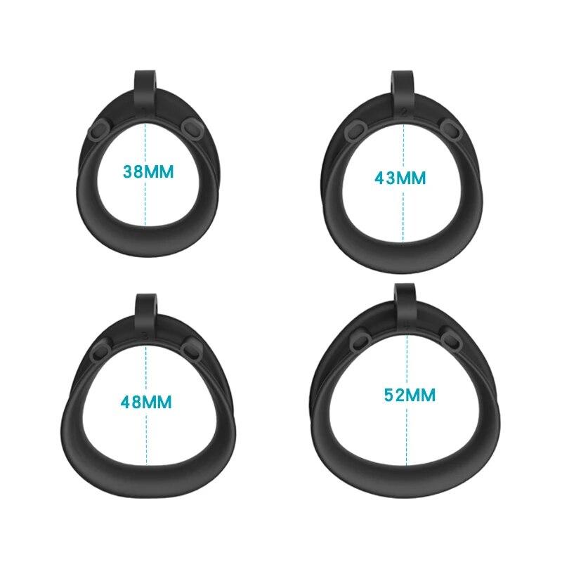 Newest!!!  V6 Version 3D Printed Double-Arc Chastity Device with 4 Size Ring, Penis Ring Lock Cage Cock Belt, Adult Sex Toys