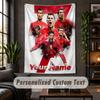Spersonalizowany gobelin ścienny, Cristiano Ronaldo z własnym tekstem, miękka tkanina, sztuka ścienna do dekoracji wnętrz