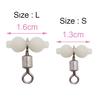 20Pcs Luminous Fishing Tackle Connectors 3-Way Rolling Swivels Accessories