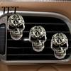 Gothic Car Decor for Women Skull Air Vent Clip, Retro Alloy Dashboard Accessories Halloween Trim Funny Head Auto Interior Decoration