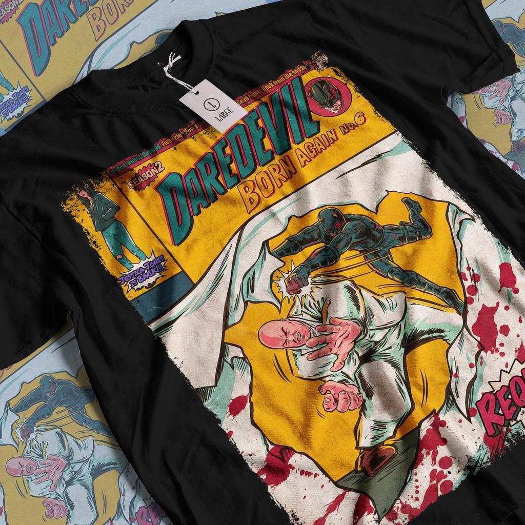 Daredevil Born Again TV Series T-Shirt: Vintage Superhero Movie Unisex Graphic Tee