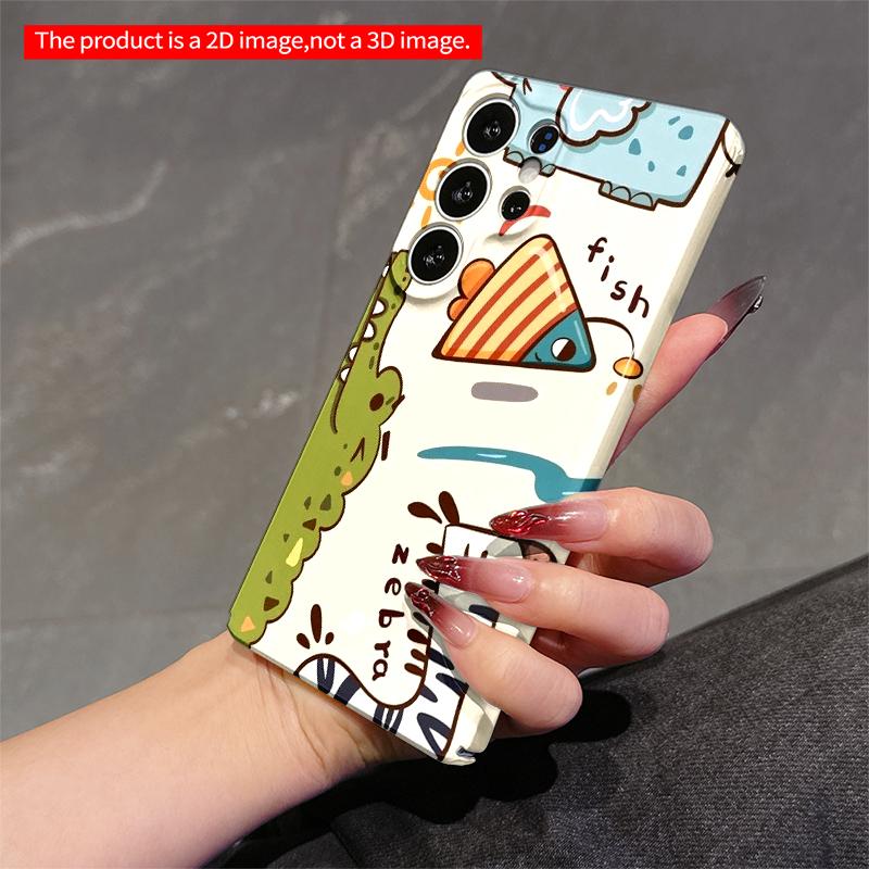 2DFlat Samsung Phone Case Cute Animal Friends Phone Case Applicable To Galaxy S22 S23 S24 S25ULTRA S26 A12 A13 A14 A15 A16 A34 A35 A54 A55