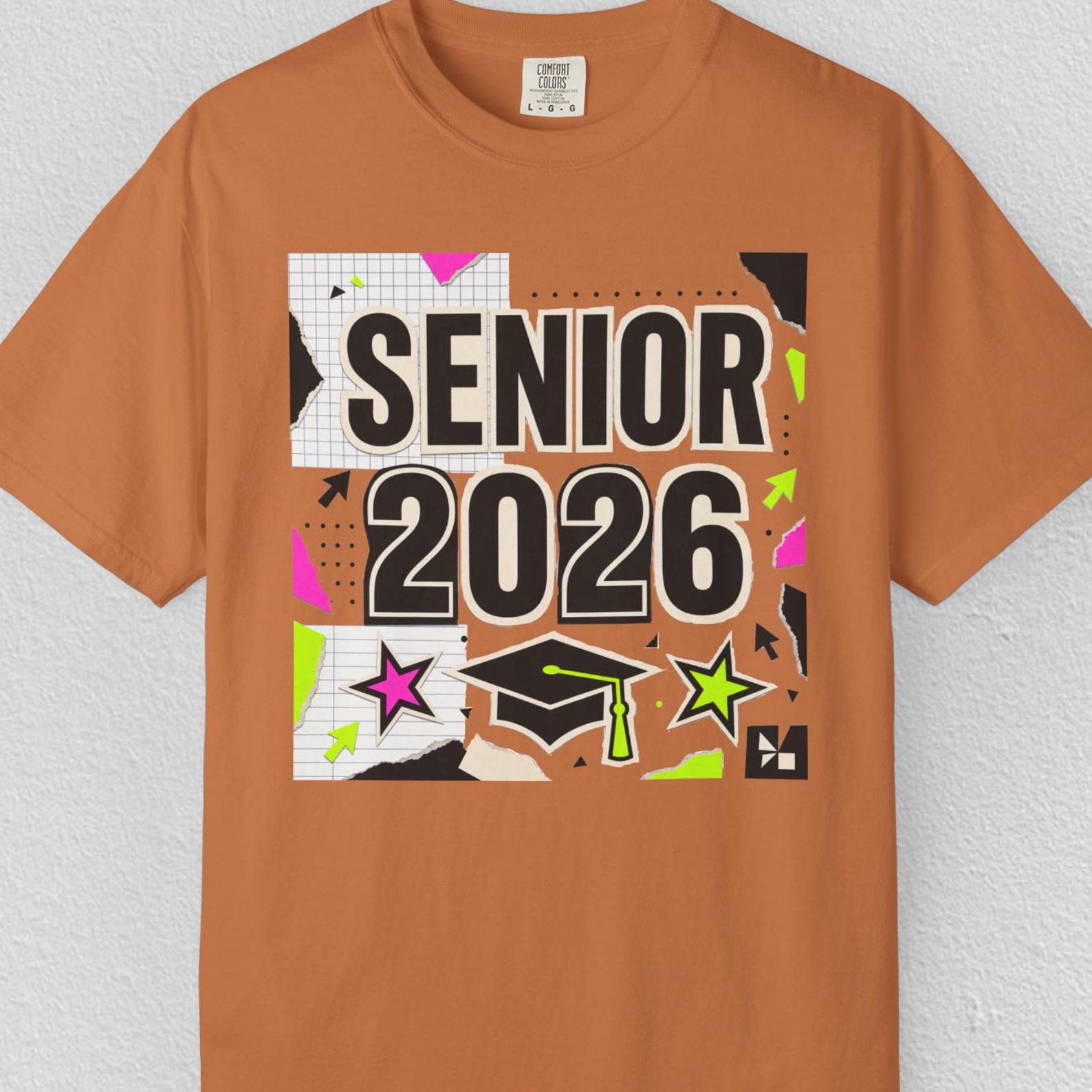 Comfort Colors Senior 2026 Shirt, Graduation Collage Tee, Class of 2026 Senior Shirt, High School Senior Tee, Graduation OutfiT shirt XL