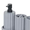 4x Bathroom Accessories Decorative Housewarming Gift Modern Soap Dispenser Toothbrush Holder for Vanity Bathroom Countertop