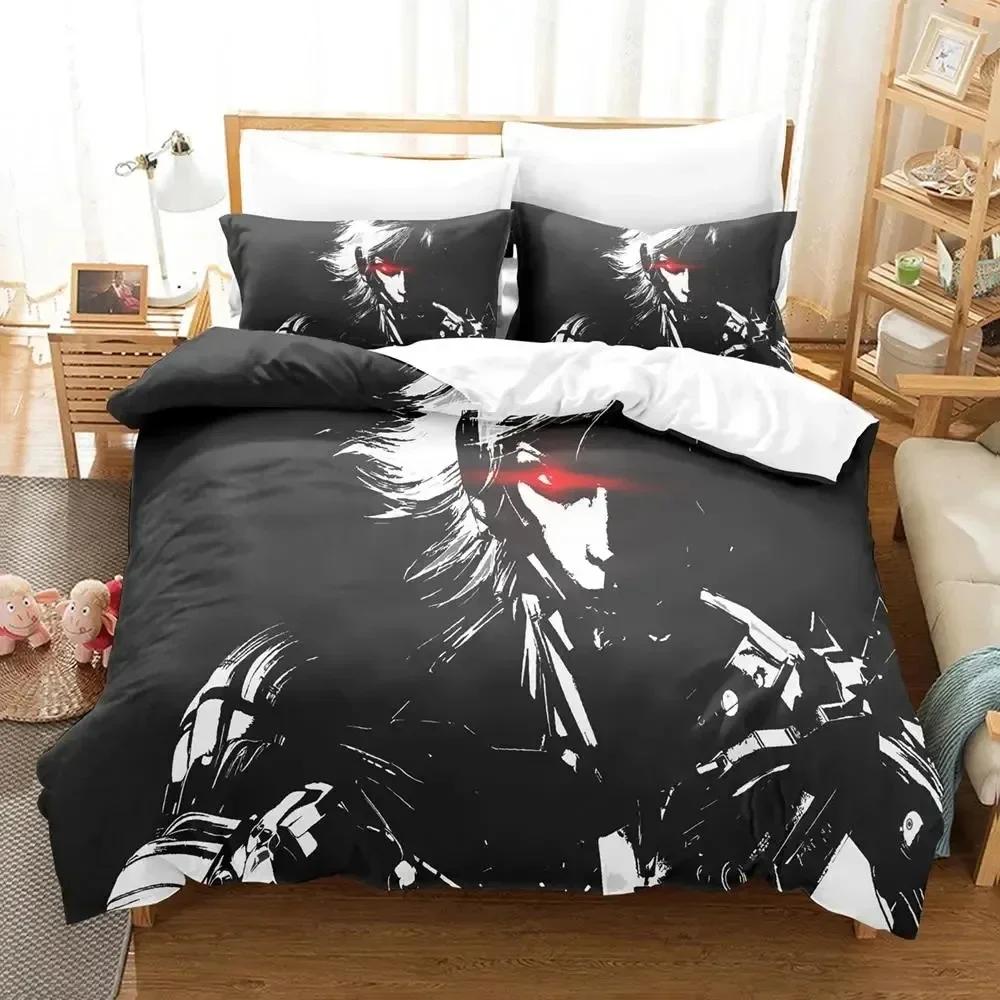 Game Metal Gear Rising Revengeance Bedding Set Duvet Cover Bed Set Quilt Cover Pillowcase Comforter King Queen Size Boys Adult