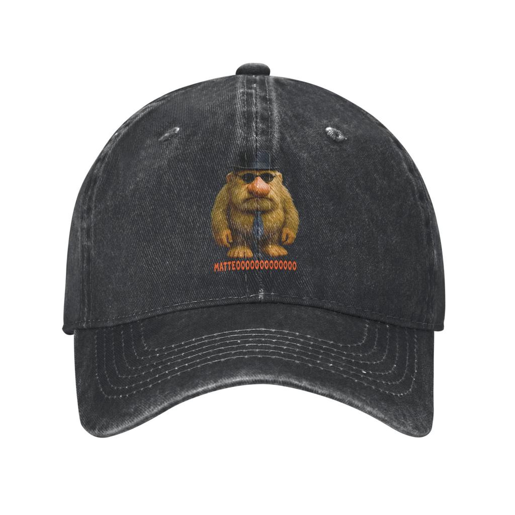 Matteooooooooooooo Mateo Italian Brainrot character Baseball Cap Sun Kpop Rock Adjustable Washed Trucker Hat Men Snapback Cap