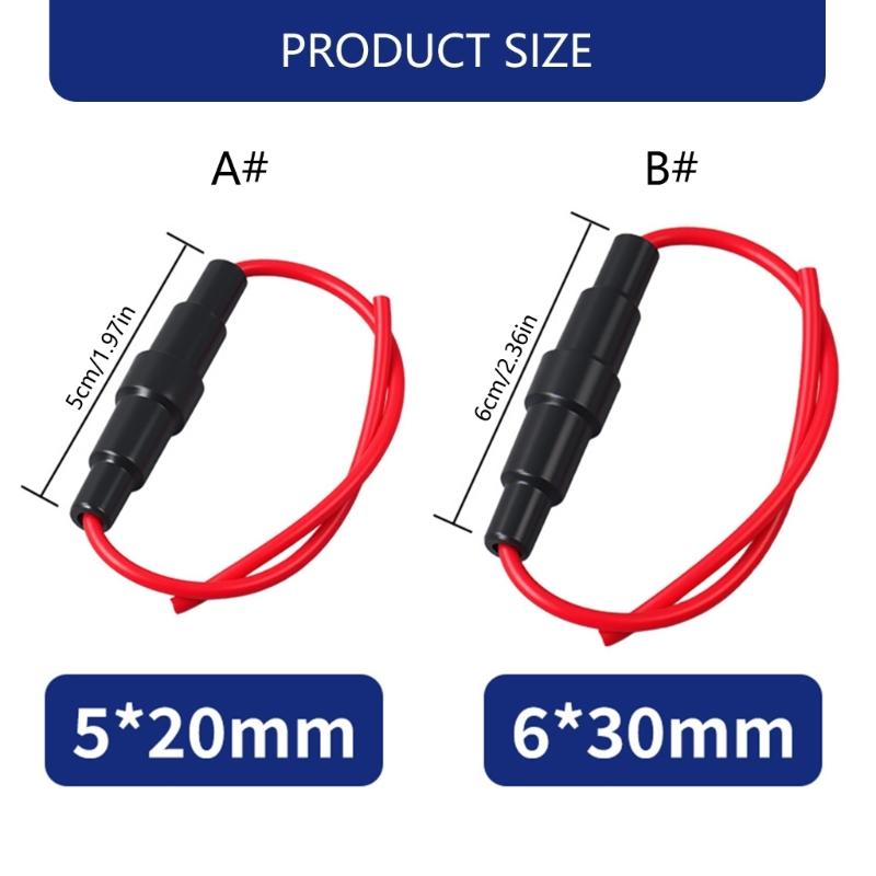 Pack of 10 Glass Fuse Holders ABS & Brass Fuse Tube Socket Universal Glass Fuse Holders Simple Operate for Inspection