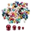 50-100Pcs 4/6/8mm Round Glass Bead Imitation Pearl Beads for DIY Earrings Necklace Jewelry Making Findings Accessories