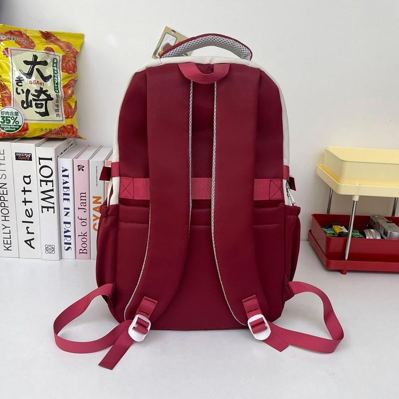 School bag Korean version ins cute contrasting colors camping light leisure travel versatile