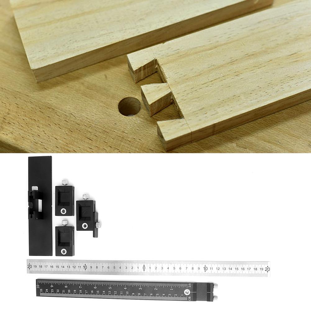 Woodworking Dowel Jig Wood Hole Punching Drilling Guide Locator Positioning Ruler