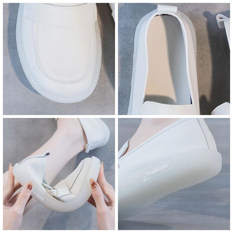 Fujin 2 см 2024 г. Натуральная коровья кожа Осенние мягкие туфли на плоской подошве — фото 3