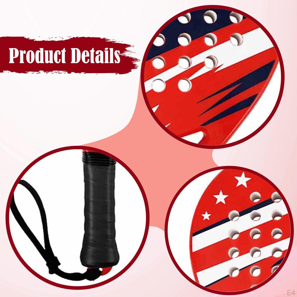 Racket Racquet Comfortable Grip Paddle Tennis with Tape for Games Sports Party Outdoor