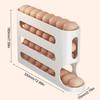 4 Layers Auto-Rolling Egg Dispenser Large Capacity Refrigerator Egg Dispenser Automatic Scrolling Egg Rack for Fridge Countertop