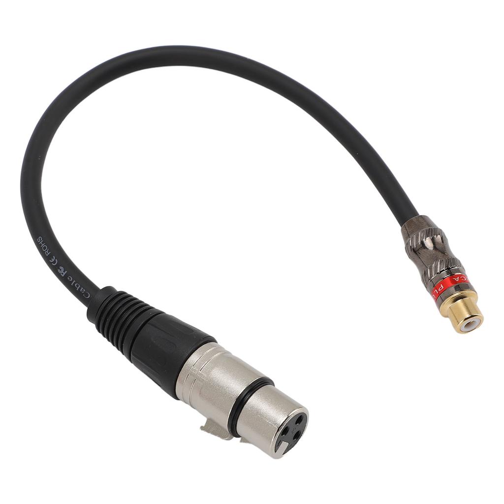XLR Female To AV Female Cable 30cm Length 6mm Diameter XLR AV Adapter Cord for Mixer Microphone Amplifier