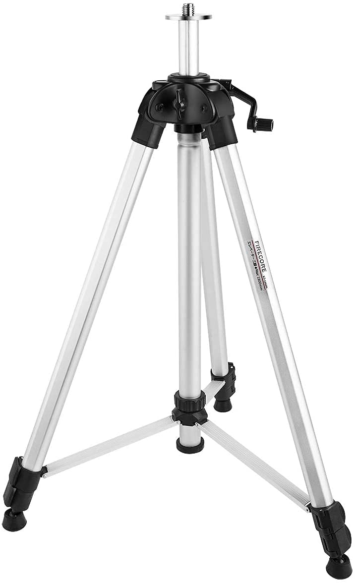 

Firecore F1800H Elevator Tripod for Laser Large Aluminum Tripod with Thick Aluminum Alloy Includes Thick Storage Case Levels, 5/8-inch Screw, Handle,
