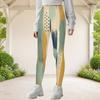 Girls Striped Dotted Printed Full Length Fitted Stretch Waist Yoga Leggings