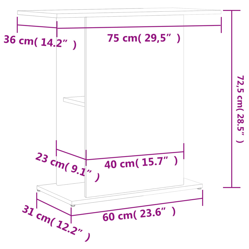 Vidaxl Szafka Pod Akwarium, Biała 75X36X72,5 Cm