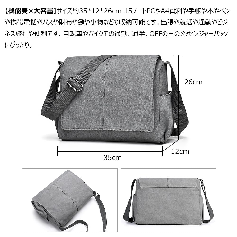 Whatna Taška Messenger z hrubého plátna s velkým obchodním prostorem, velikost A4 a přes rameno, ideální pro a velikost 820 Pánská klopa, taška, 15palcový notebook, voděodolná,