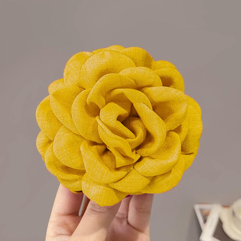 Caro Blumenstoff Rose Haarspange - Europäischer & Amerikanischer Stil Dutt-Accessoire