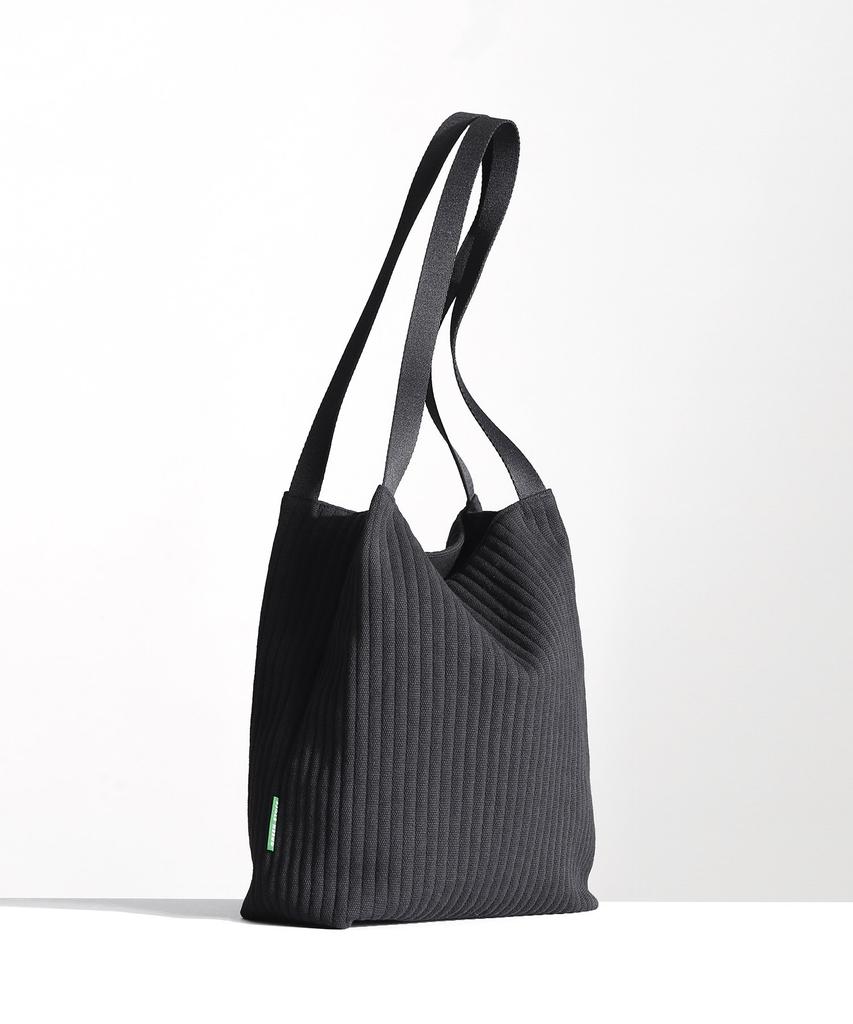 Green Stuff Effortlessly Boxy Shopper Bag 61 Ribbed Corduroy - Black