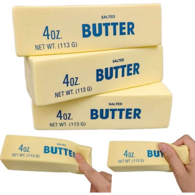 Juguetes Squishy de Mantequilla Súper Suaves de Elevación Lenta Pegajosos Palitos de Mantequilla Juguetes Fidget de Comida Realista para Descompresión Ansiedad Relajación