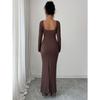 European American Elegant Solid Color Lace Hip Skirt Dress Women's Autumn Winter
