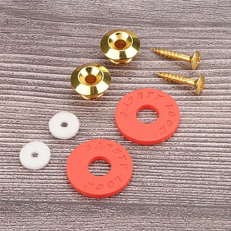 Strap Lock Buttons Set Strap Retainers for Guitars Bass Ukulele Metal Construction Silicone Straps Fastening System