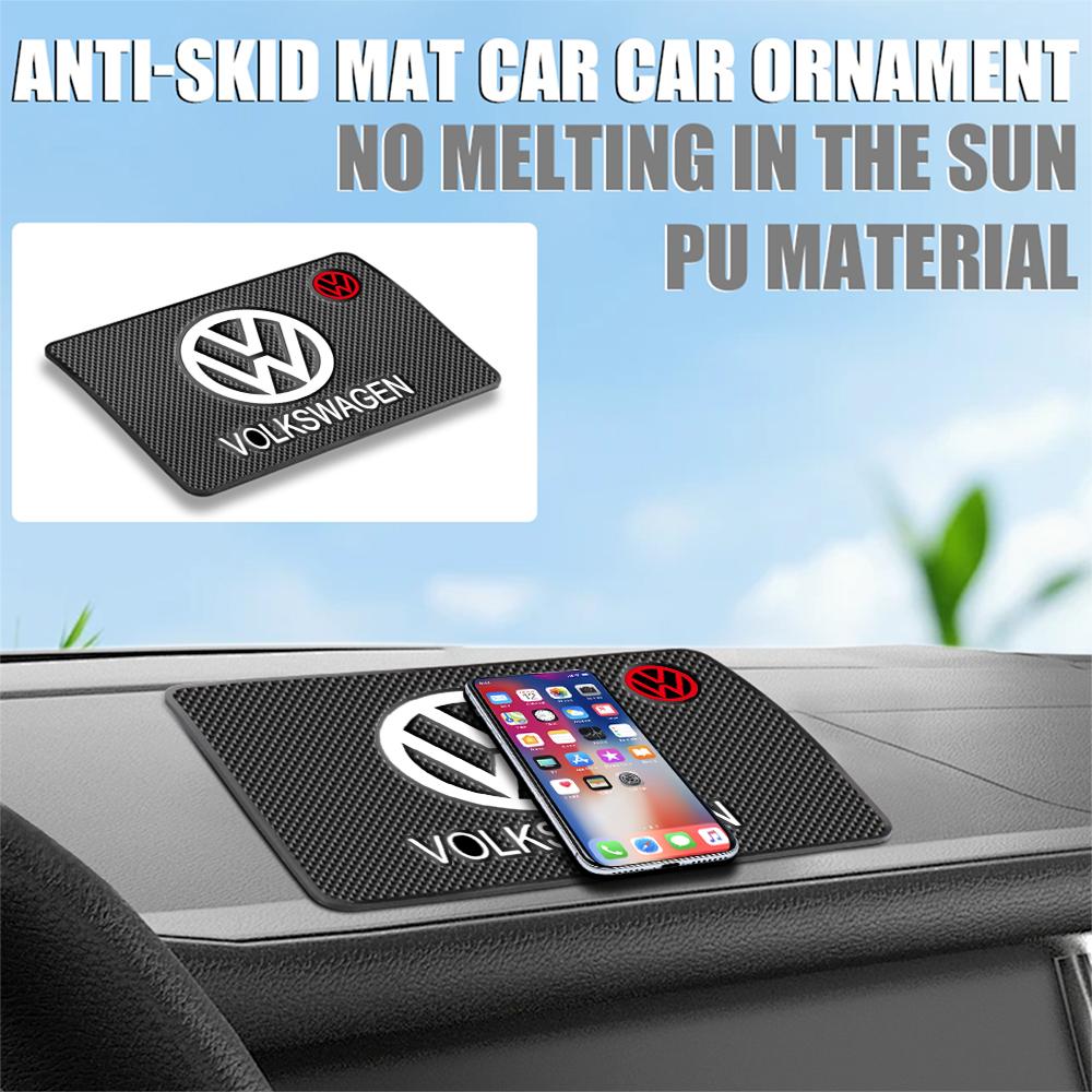 T301pcs PVC Car Dashboard Non Slip Mat Phone Holder Anti-Slip Silicone Mat Valve Cap For VW Jetta Golf CC Beetle GTI Volkswagen B6