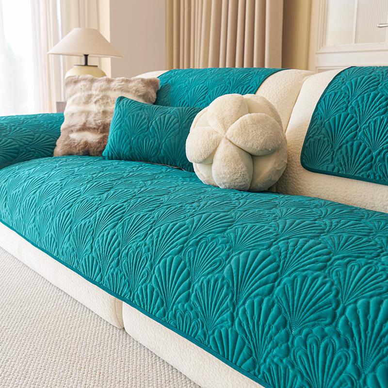 

Подушка для дивана из голландского бархата, универсальная для всех сезонов, нескользящая и грязеотталкивающая подушка сиденья, высококачественный моющийся чехол для дивана, тканевое полотенце 70*70cm