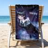 proof beach towel with a Wednesday Addams4 pattern - soft,absorbent,quick-drying,machine washable - perfect for swimming,camping,bathing
