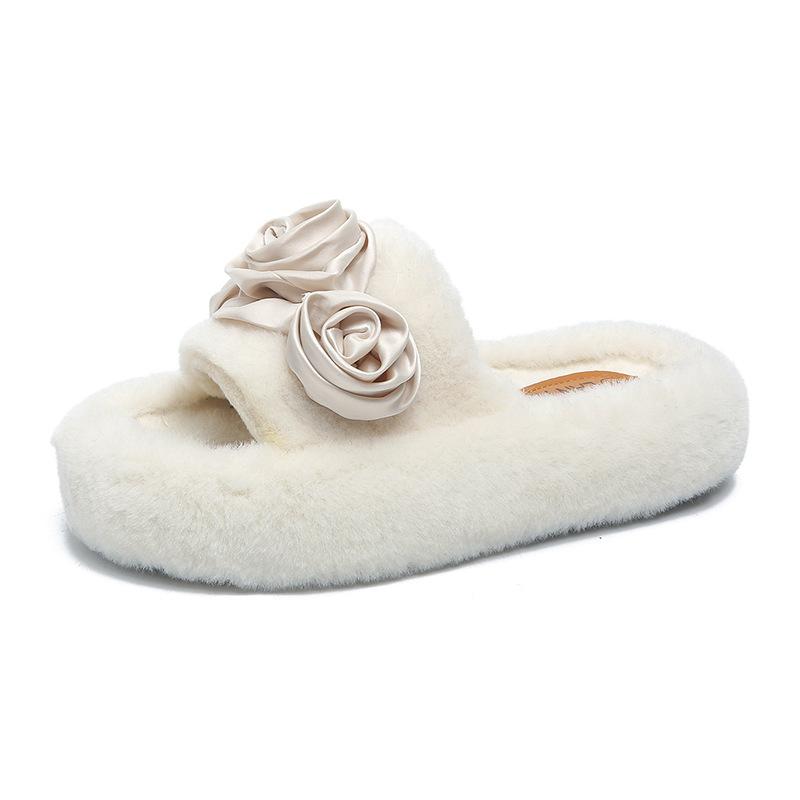 Mao Mao Slippers Women's Outer Wear 2025 New Korean Version Ins Tide Shoes Autumn and Winter Thick-soled Cotton Slippers Spring and Summer Tide